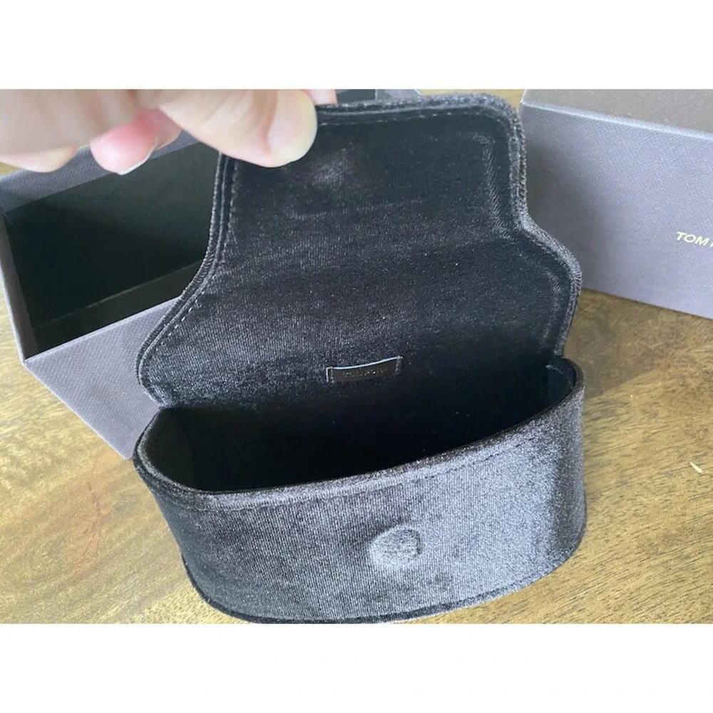 Tom Ford Brown Felt Eyeglass/sunglass Case with box, New
